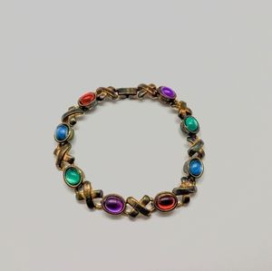 Multi Color Cabochons XO Bracelet